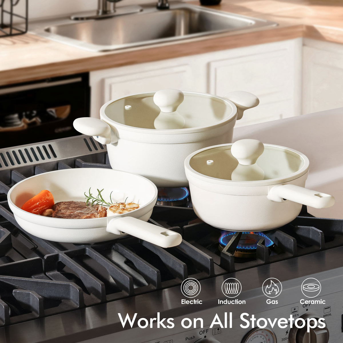 Savressa ceramic cookware easy-clean interior