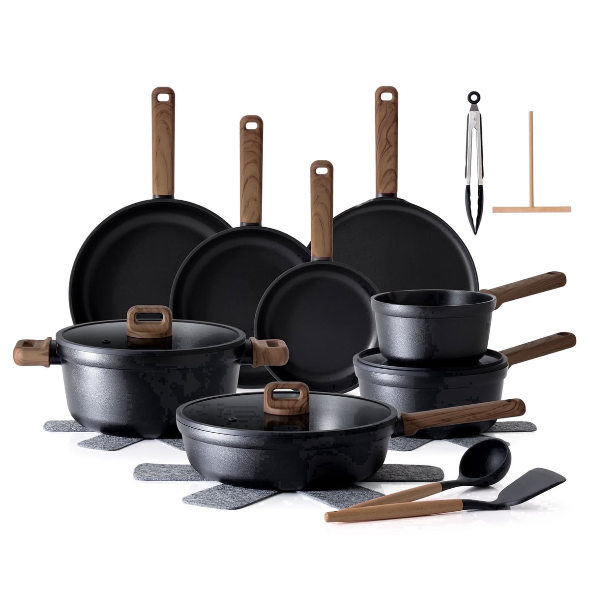 Savressa 24-piece cookware set in Black
