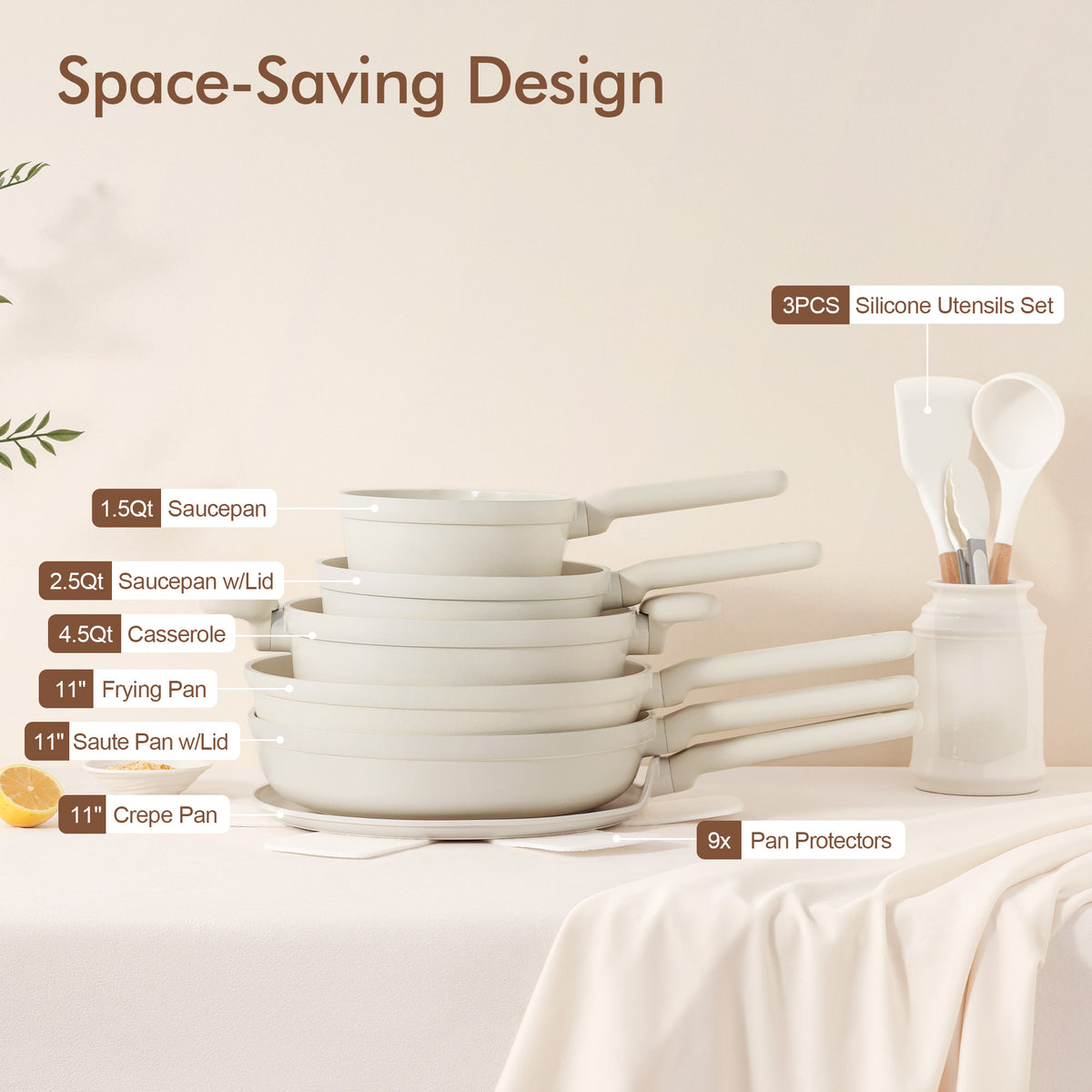Savressa nonstick cookware cooking detail