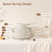 Savressa nonstick cookware cooking detail