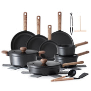 Savressa 24-piece cookware set in Matte Black