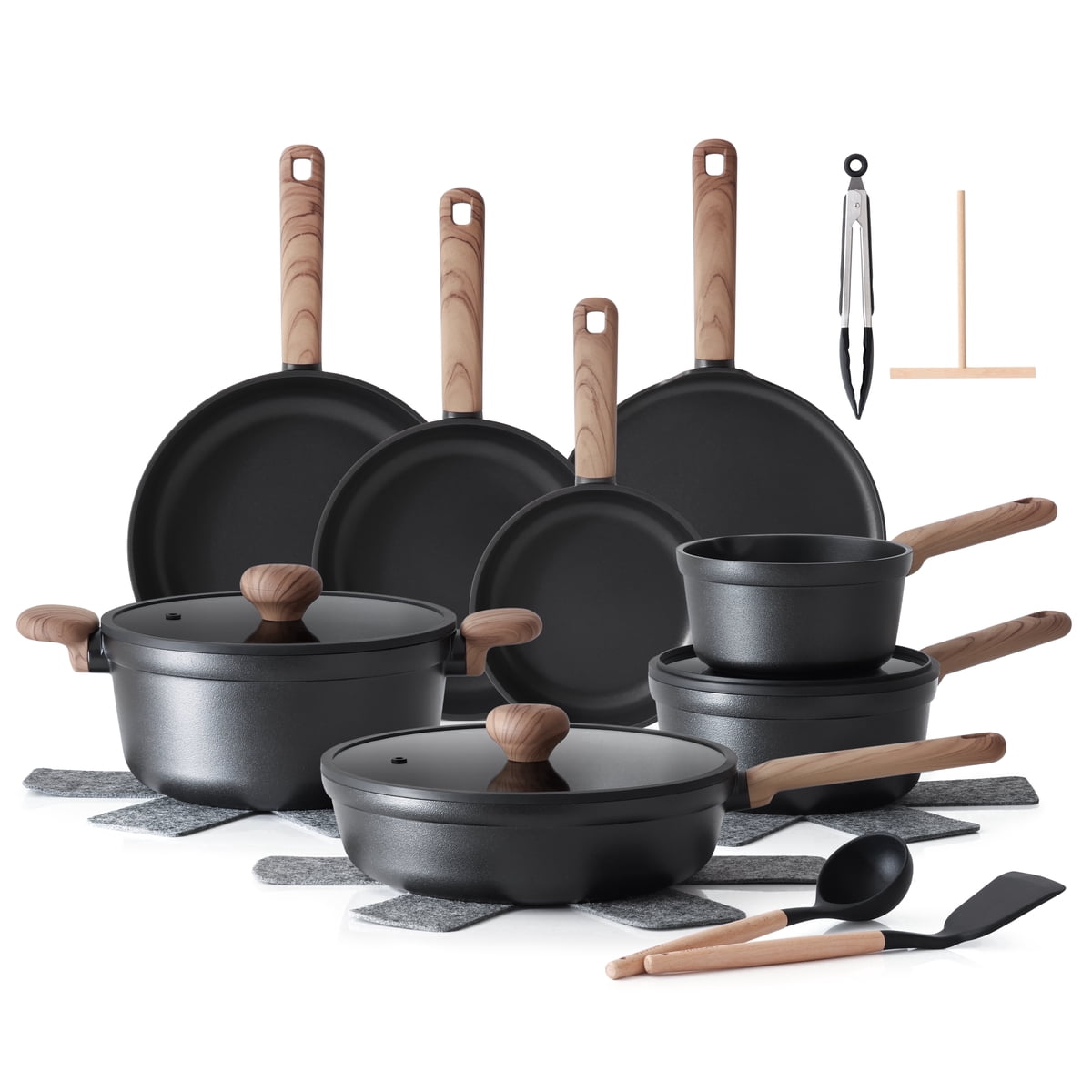 Savressa 24-piece cookware set in Matte Black