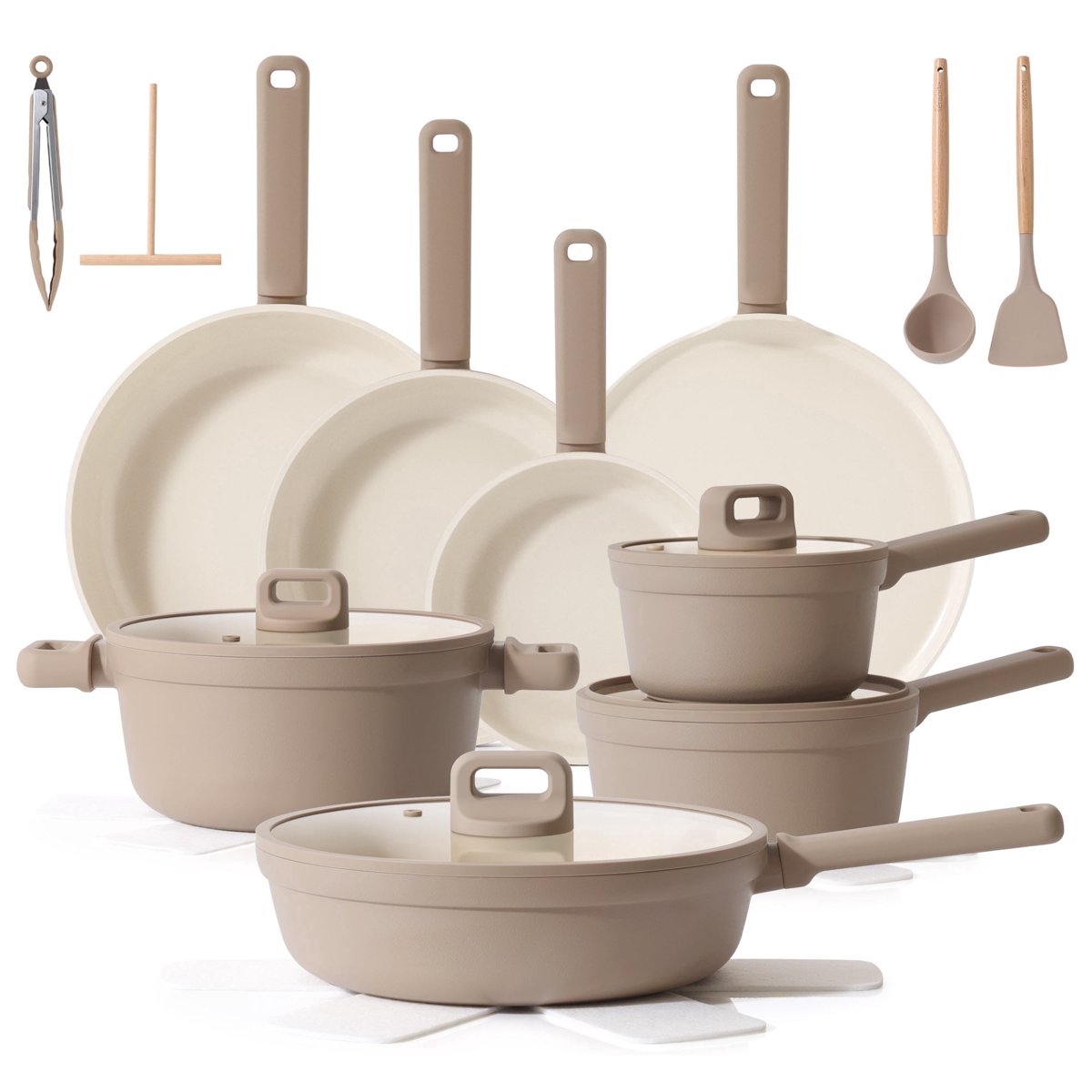 Savressa 24-piece cookware set in Taupe